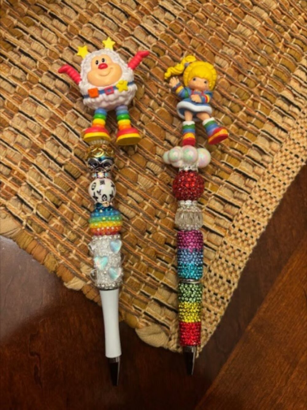 Set of 2: Rainbow Brite and Trink Beaded Pens